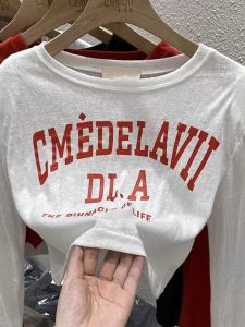 เสื้อยืดแขนยาวผ้าไหมน้ำแข็งสีขาวทรงสลิมฟิตสำหรับฤดูร้อน 2025 เสื้อเชิ้ตแฟชั่นแขนสั้นป้องกันแสงแดด เสื้อเชิ้ตผู้หญิงสไตล์เกาหลี