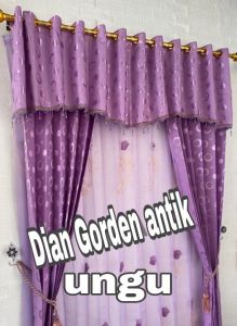 Gorden 1 Set Poni Ring Polkadot Hordeng Jendela Pintu Ruang Tamu Tirai Korden Poni pisah
