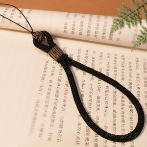 Handcrafted Short Phone Lanyard Keychain Camera U-Disk Anti-Lost Rope Creative New Model Nylon Thread Woven Rope Jewelry Pendant