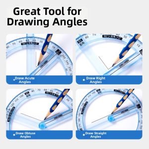 deli | Multifunctional Teaching Demonstration Geometry Drawing Ruler