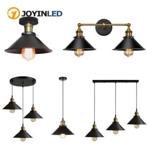 JOYINLED Công Nghiệp Retro LED Mặt Dây Đèn Kim Loại Cổ Điển Treo Đèn Cho Quán Bar Nhà Hàng Cafe Đảo Bếp Dây Mặt Dây Chuyền E27 Đế
