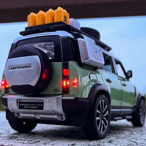 1:24 Scale Land Rover Defender 110 Alloy Car Model Diecast Car Sound Light Car Lovers Collection Kids Birthday Gift Metal Boys Toys