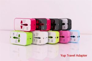 DIANPU-4หัวแปลงปลั๊กไฟ ใช้ได้ทั่วโลก International Travel Adapter 2 USB Ports อะแดปเตอร์การเดินทาง Universal Worldwide Adapters(black)