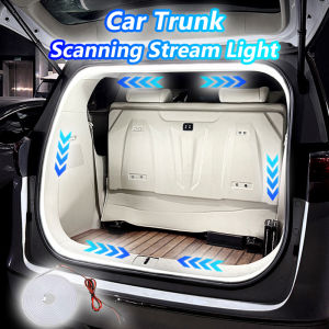 LED Trunk Lighting Lights Dynamic Flowing Flexible Light Strip On/Off Scanning Atmosphere Lamp Waterproof for Car Accessories