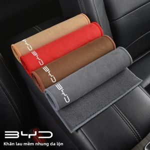 Khăn Lau Xe Bằng Sợi Microfiber - Phụ Kiện Da Lộn Đa Năng Dành Cho Các Dòng Xe BYD Atto 3 Yuan Plus Han Tang EV F3 E6 DMI Song F0 Qin Pro G3 I3 EA1 Max G6