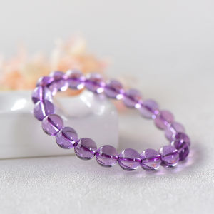 Natural Purple Crystal Deep Purple Crystal Lavender Crystal Jewelry Couple Style Fashion Bracelet for Men And Women