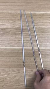 Set 10 Xiên Nướng Inox 304 Loại Tròn Loại Dẹp Có Xoắn Size 30cm 35cm 38cm Loại Dày Đặc Biệt Cầm Chắc Chắn