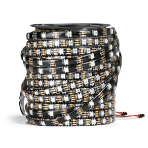 WS2812B LED Light DC5V Smart Pixel RGB Led Strip Light Individually Addressable IC IP30 IP65 IP67 Magic Tape Light Black PCB