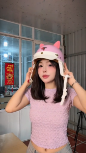 [Nhà Sản Xuất] Mũ Bảo Hiểm Nửa Đầu LT PUG Chính Hãng Màu Hồng Pastel Mờ - Style Retro Vintage Vỏ ABS Siêu Bền Form Ôm Sát Thoải Mái