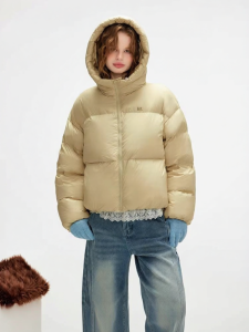 unifree | Áo Khoác Ngắn Mỏng Phồng Hooded Đẹp