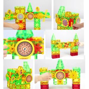 Romboss ชุดบล็อกแม่เหล็กสำหรับเด็ก 80/140 ชิ้น สร้างสรรค์คิด ส่งเสริมการเรียนรู้ ของเล่นสร้างสรรค์ STEM ไม่มีวันหมดอายุ