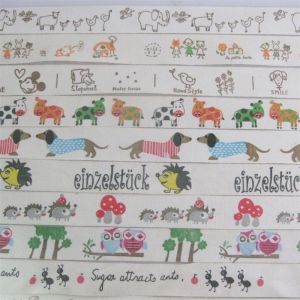 8 \"15mm Handmade Printed Gift Wrap with Drawstring for Apparel Sewing Fabric DIY Christmas Decoration 5Yards 100% Cotton Ribbons