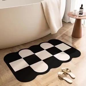 Bathroom Absorbent Floor Mat Quick-Drying Household Floor Diatom Mud Mat Non-Slip Carpet Shower Rug