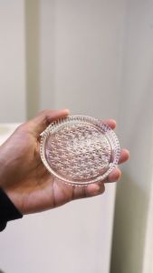 Lepek Kaca Bunga/Tatakan Gelas Kaca/Coaster Kaca/Lepek Beling Mini/Piring Kecil