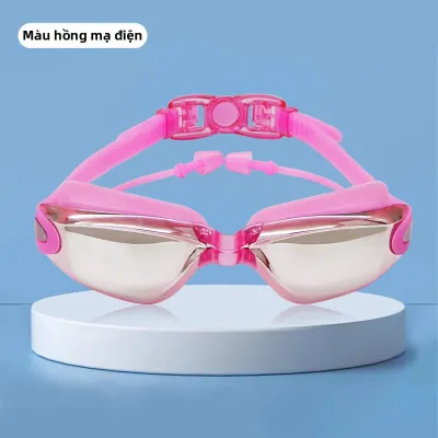 Kính Bơi Trẻ Em Chống Sương Mù Độ Nét Cao Khung Lớn Mạ Điện Kính Tập Luyện Bơi Lội Cho Thanh Thiếu Niên Chống Nước