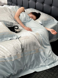 Chinese Style Jacquard Long-Staple Cotton Bed Sheets Four-Piece Set Pure Cotton All Cotton Embroidered Quilt Cover Comfortable New Arrival Bedding