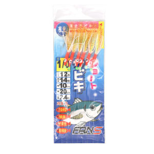 Luminous Fishing Rigs 15pack 6pcs/Pack String Hooks Cluster Soft Lure Sabiki Rigs LureSquid Mackerel Scad Saltwater Fish Tackle
