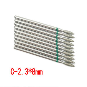 10Pcs Cuticle Nail Drill Bits 3/32" Diamond Milling Cutter Set For Manicure Eletric Nail File Accessory Nail Care Grinding Head