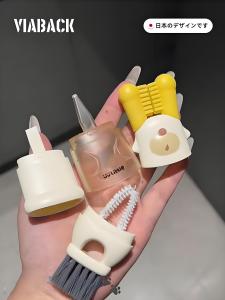 Portable Five-in-One Bottle Brush Set Multi-Functional Cup Lid Cleaner Brush Household Cleaning Tools Artificial Plush Material