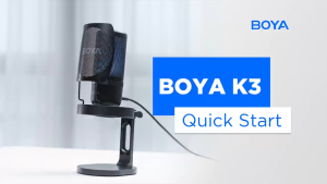 BOYA K3 / K7 / K9 - Micro Condenser USB Sử Dụng Hiệu Ứng Ánh Sáng RGB Cho Streamer Podcast Giảng Dạy Trực Tuyến