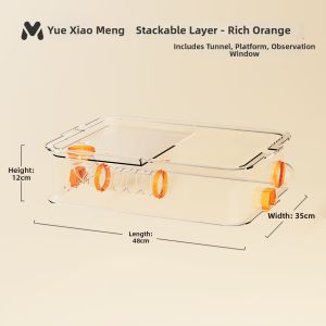 YUEXIAOMENG | Transparent Acrylic Hamster Cage Three-story Large