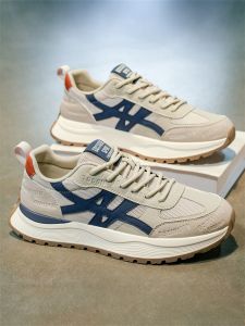 Mens Sporty Dad Shoes Winter 2025 Anti-Odor Running Casual Thick Bottom Fashionable All-Match Low-Top Sneakers