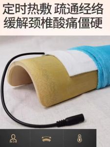 หมอนรองคอไม้ไผ่ธรรมชาติสําหรับแก้ไขคอและเอว หมอนบําบัดอุ่นรูปตัว U สําหรับผู้ใหญ่