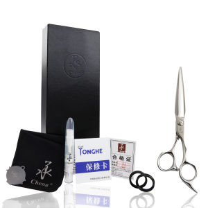 Cheng Professional Hair Cutting Scissors 440C Stainless Steel Gold & Silver Barber Shears Salon Tool