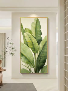 Modern Decorative Painting with Light Embedded Diamond Luxury Entrance Hallway Corridor Wall Art New Chinese Style Home Decor