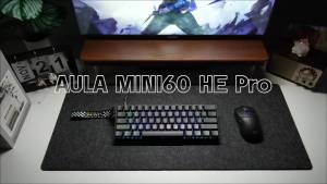 AULA | AULA Mini60 HE/Pro/Max 60% Magnetic Switch Keyboard RGB Tri Mode Wireless Mechanical Keyboard 8000Hz 0.01mmRT for Pc Gamer Gifts