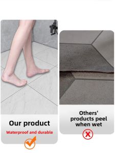YIMING | Waterproof Anti-Slip Bathroom Floor Mat Thickened Wear-Resistant Tile-Like