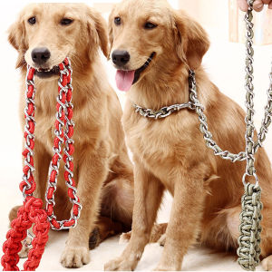 Large Dog Leash Anti-Bite Nylon Material Non-Slip Handle for Husky Golden Retriever 1.65 Meters Long Pet Supplies Dog Harness