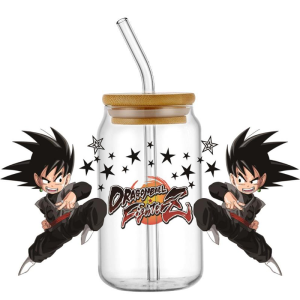 Bandai | Hotsale Dragon Ball Classic Anime 16oz UV DTF 3D Transfer Cartoon Sticker Wrap Decals For Glass Can Cup Craft DIY Creative