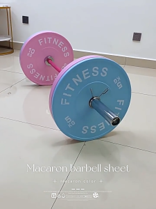 5kg 10kg 15kg 20kg 25kg Macaron Bumper Plate Colour Rubber Olympic Weight 5cm Gym Crossfit Bodybuilding Barbell Barbel