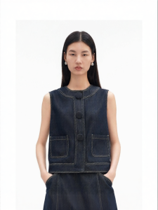 Retro Original Denim Women Vest