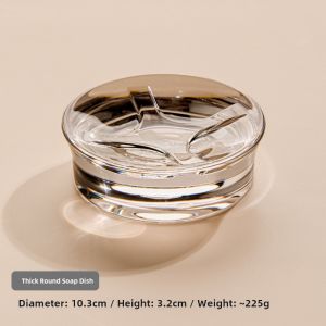 Thickened Japanese Style Soap Dish Transparent Luxury Bathroom Home Use Soap Box High End Bathroom Storage Organizer