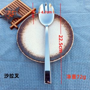 Bộ Nĩa Đũa Bằng Thép Không Gỉ 18-10 Dùng Cho Tiệc Tùng Tự Phục Vụ Chia Phần Salad Đồ Ăn Tây Dụng Cụ Ăn Uống