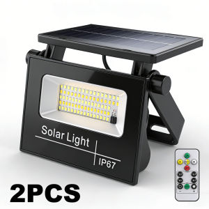 BORUiT Foldable Portable Solar Floodlight LED Sensor Solar Wall Lamp IP67 Waterproof White/Warm Light for Wall Garden Garage