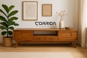 CORRIDA FURNITURE RAK TV KAYU JATI