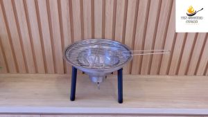 Bếp nướng inox tròn nướng than hoa 30cm vỉ nướng lò nướng inox nhỏ gọn