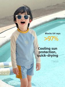 LANWEILIYANG | Boys Separate Style Long Sleeve Swimming Suit