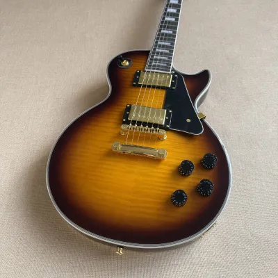 Gibson Les Paul Custom Electric Guitar Red Tiger Burst Professional Guitar