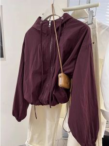 Áo Khoác Nữ Phong Cách Mỹ Cổ Điển Có Mũ Trùm Đầu Nhẹ Thoáng Khí Chống Nắng Áo Khoác Ngoài Mùa Hè Cao Cấp