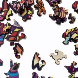 Color Changing Cat Wooden Puzzle Irregular Animal Shaped Wooden Puzzle High Difficulty Puzzle Toy Birthday Christmas