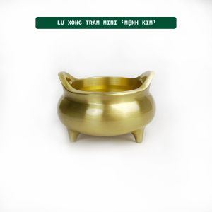 Lư Xông Nhang Trầm Hương  Đồng Đúc Loại Mini 4cm Màu Phong Thủy Trang Trí Nhà Cửa Bàn Thờ Dâng Hương Thư Giãn Tài Lộc Quà Tết