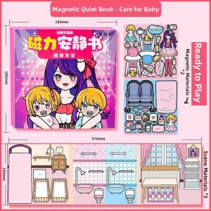 BEAUTISKY | Magnetic Dress-Up and Care Quiet Book For Girls