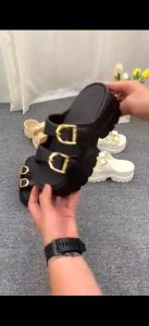 Sendal Wanita Wedges Kekinian Korean Style Karet Jelly Viral Fuji Hak tinggi