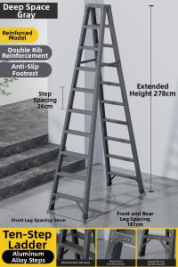 MOLORE | Folding Extendable Multi-purpose Household Ladder