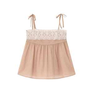 Lace Ruffle Halter Crop Top