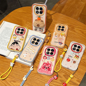 New Casing Redmi Note 14 Pro+ Note14 13 Pro + Plus 5G 4G Ins Cute Cartoon Fashion Capybara Ducks Patrick Star Beaver 3D Dolls Anti-fall Phone Case with Lanyard 2025